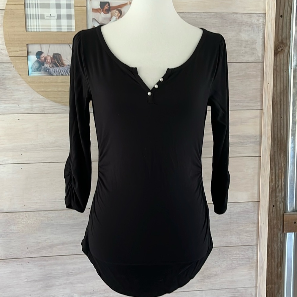 WHBM Black Stretch Top XS